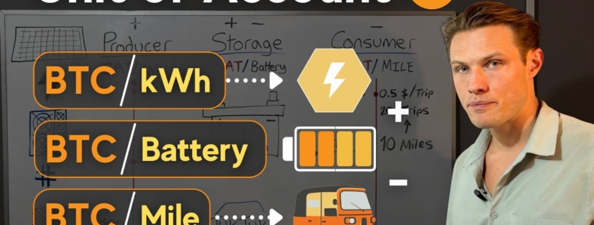 Sats/kWh → Sats/Battery → Sats/Mile: Bitcoin Unit of Account Starts NOW | Hashpower Academy